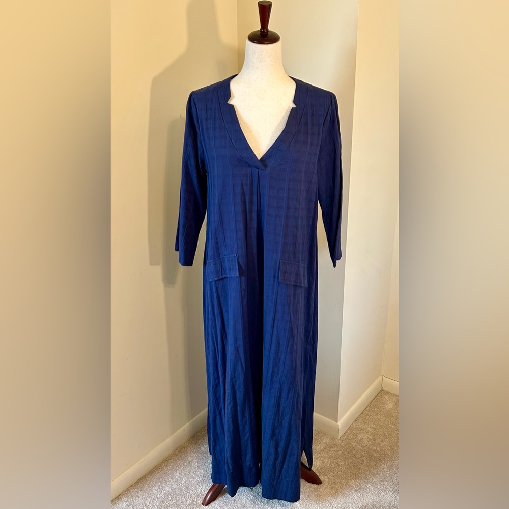 Navy Carolina Caftan SZ M EUC POMANDER PLACE - Picture 6 of 10